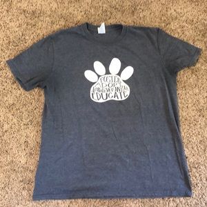 Foster adopt paw t shirt